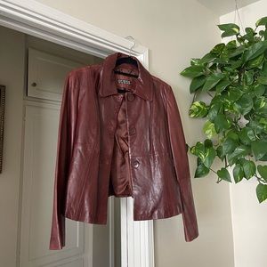 Guess Brown / Auburn Leather Jacket